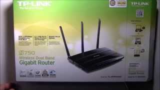 TpLink TLWDR4300 Wireless N750 Dual Band Router Gigabit 2 USB Port Unbox [upl. by Ettenig]