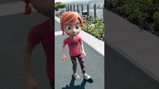 Cartoon Adley Dances on iRL Roof repping new BACK TO SCHOOL merch [upl. by Divad819]