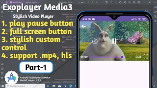 Exoplayer Media3 Stylish Video Player in Android Studio  Exoplayer Media3 media3 [upl. by Tepper]