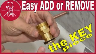 How to Install or Remove a Tub Spout  Delta Bathtub Filler [upl. by Noreht822]