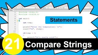 C Tutorial 21  How to Compare Strings [upl. by Tabbitha]