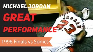 Michael Jordan 1996 NBA Finals Great Performance [upl. by Aitas]