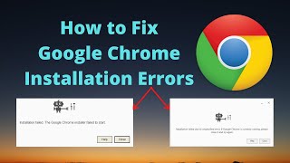 How To Fix Google Chrome Installation Failed Error Code 0xa0430721 In Windows 10 [upl. by Anitnahs]