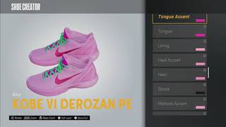 Kobe 6 Demar DeRozan PE NBA 2k21 Shoe Creator [upl. by Stavro739]