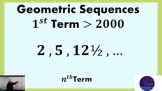 Term in a Geometric Sequence Greater Than [upl. by Akkeber779]