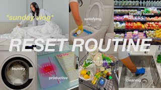 ultimate SUNDAY RESET ROUTINE 2024 🌱 cleaning motivation restock amp organize fridge grocery shop [upl. by Arluene]