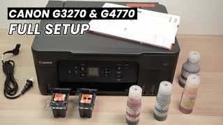 How to SETUP Canon PIXMA MegaTank G3270 amp G4770 Printer Install Ink Paper WiFi Connect Scan [upl. by Eleanor]