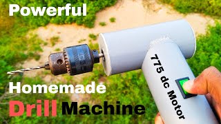 How to make drill Machine  775 DC Motor drill machine at home [upl. by Selim857]