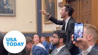 Parkland survivor David Hogg confronts committee meeting on gun reform  USA TODAY Shorts [upl. by Aikkan]