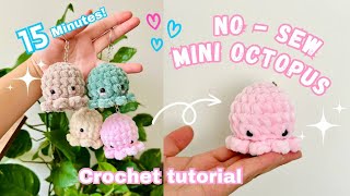 EASY beginner friendly crochet tutorial  How to crochet a mini octopus in 15 MINUTES 🐙 no  sew [upl. by Cochrane332]