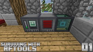 Surviving With RFTools  E01  Getting Started [upl. by Ahserkal]