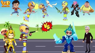 Tiny ViR VS ViR The Robot Boy  cartoon  robo boy suit on  robot wala cartoon  robocartoon  vir [upl. by Aicenat624]