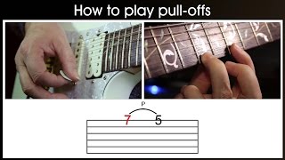 How to play pull offs on a guitar pulling off guitar lesson 1 [upl. by Karsten]