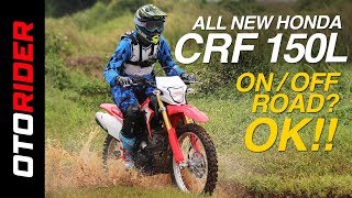 Honda CRF 150L First Ride Review Indonesia  OtoRider [upl. by Oicnerual]