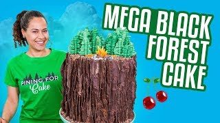 BLACK FOREST Mega Cake  How To Cake It [upl. by Damara]