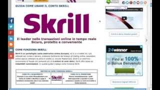 Skrill video recensione come iscriversi e come usare skrill moneybookers italiano [upl. by Weidner181]