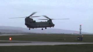 Chinook landing  RAF Lossiemouth [upl. by Esil]