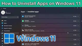 How to Uninstall Apps on Windows 11 A Step by Step [upl. by Maida]