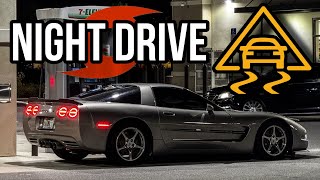 POV Drive 400HP Corvette  PreHurricane Weather With No Traction [upl. by Neelahs986]