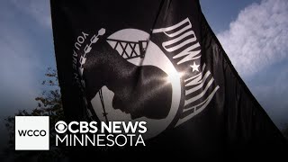 Twin Cities Police Officer buys Vietnam vet new POW flag after original was stolen [upl. by Sunev]