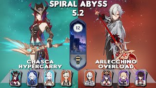 Spiral Abyss 52  C0 Chasca Hypercarry amp C0 Arlecchino Overload  Floor 129⭐ Genshin Impact [upl. by Ayatnohs]