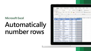 How to automatically number rows in Microsoft Excel [upl. by Eillil]