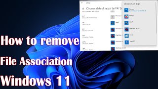 How to remove File Association in Windows 11 [upl. by Chalmer]