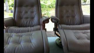 Stressless Royal Recliners Khaki Paloma Leather [upl. by Mychael473]