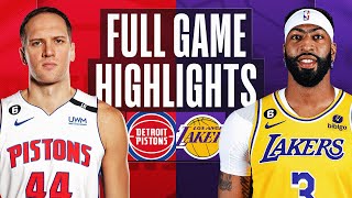 PISTONS at LAKERS  NBA FULL GAME HIGHLIGHTS  November 18 2022 [upl. by Renae]