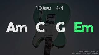 Carefree Rock Guitar Backing Track A Minor Am [upl. by Carmelita755]