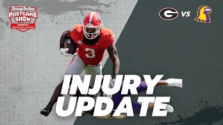 UGA hoping for good news after 2 injuries to key players  DawgNation postgame [upl. by Oetomit]