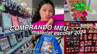 COMPRANDO MEU MATERIAL ESCOLAR 2024  ensino médio [upl. by Petulia606]