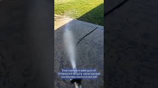 Final Rinse Stripping stamped stained concrete is not easy powerwashing ytshorts [upl. by Emilee]