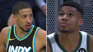 Tyrese Haliburtons Clutch 3 Spoils Giannis 54Point Game [upl. by Cirala961]