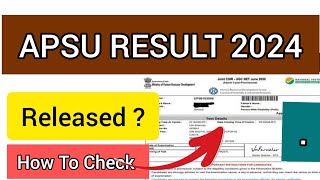 APSU RESULT 2024  How To Check APSU RESULT 2024 [upl. by Candace]