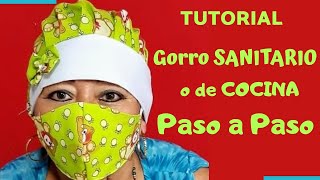 Como hacer un Gorro Sanitario o de Cocina PASO A PASO [upl. by Ainirtac]