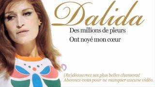 Dalida  Des millions de larmes  Paroles Lyrics [upl. by Huttan]