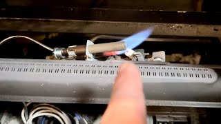 GAS FIREPLACE PILOT LIGHT WONT STAY LIT  EASY FIX [upl. by Wardlaw]