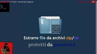 Uno STRUMENTO avanzato per trovare le password da archivi ZIPRAR  John The Ripper ITA 2020 [upl. by Pillsbury303]