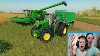 We try out Farming Simulator 19  Part 1 Starting the farm  Tractor game [upl. by Brader]