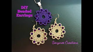 Beaded Chakra EarringsDIY Beaded Earrings How to make beaded earrings Super Easy Tutorial [upl. by Baras]