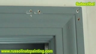 DIY How to Spackle Nail amp Screw holes in trim molding Woodwork Preparation [upl. by Cresida]