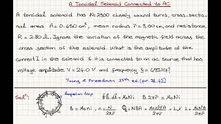 A Toroidal Solenoid Connected to AC [upl. by Norrahc391]