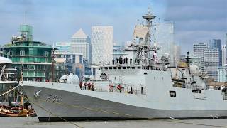 Indian Naval Ship TABAR arrives in LONDON [upl. by Aniara]