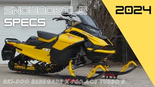 2024 SkiDoo Renegade X 900 ACE Turbo R specifications 4K [upl. by Brear]