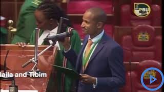 Babu Owino mentions Raila and tibim in his swearing in at parliament [upl. by Halda]