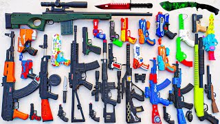 Tembak Plastik Nerfgun Seperti  Watergun Soft Bullet Sniper Ak47 M16 Machine Gun Nerf 238 [upl. by Roede244]