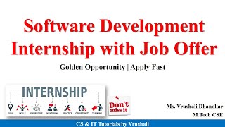 Software Development Internship with Job Offer  Online WFH  Earn 15K  18K  Apply Fast [upl. by Balas]