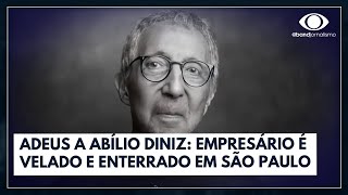 Corpo do empresário Abilio Diniz é enterrado em São Paulo  Jornal da Band [upl. by Rednijar]