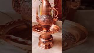 This is the Beautiful Handmade Engraved TashNari copper carving art shortsfeed shorts like india [upl. by Ainesell601]